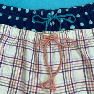 FLIRTITUDE pajama pants elastic waistband decorative drawstring 2 pairs SZ L